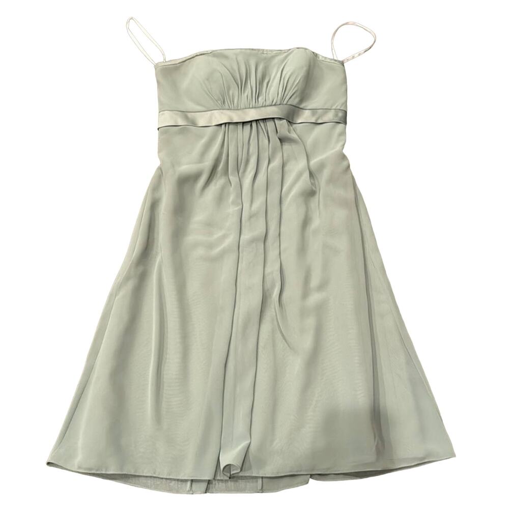 Jasmine Bridal B2 Strapless Chiffon Dress Basil Green Size 12